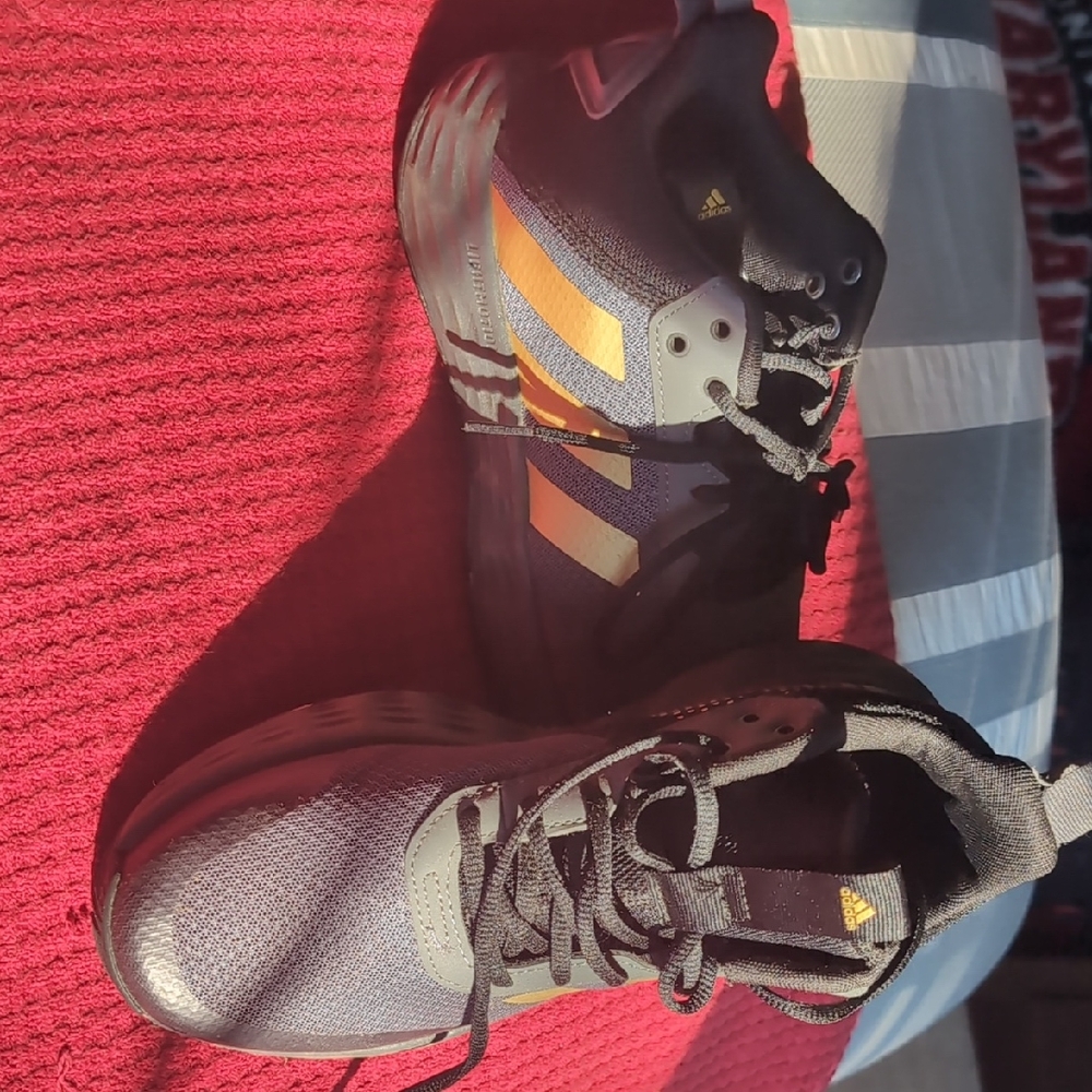 Adidas Black and Gold Running Shoes